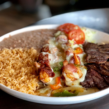 Carne asada with bacon